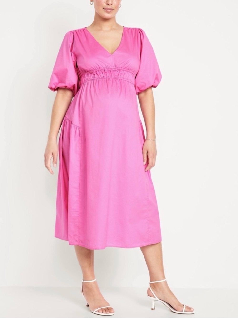 Old Navy Puff Sleeve Maternity Dress - Size S